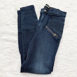 Women Express High Rise Leggings Denim High Rise in Blue Size 4 Regular